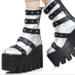 current mood holographic shatter platform boots
